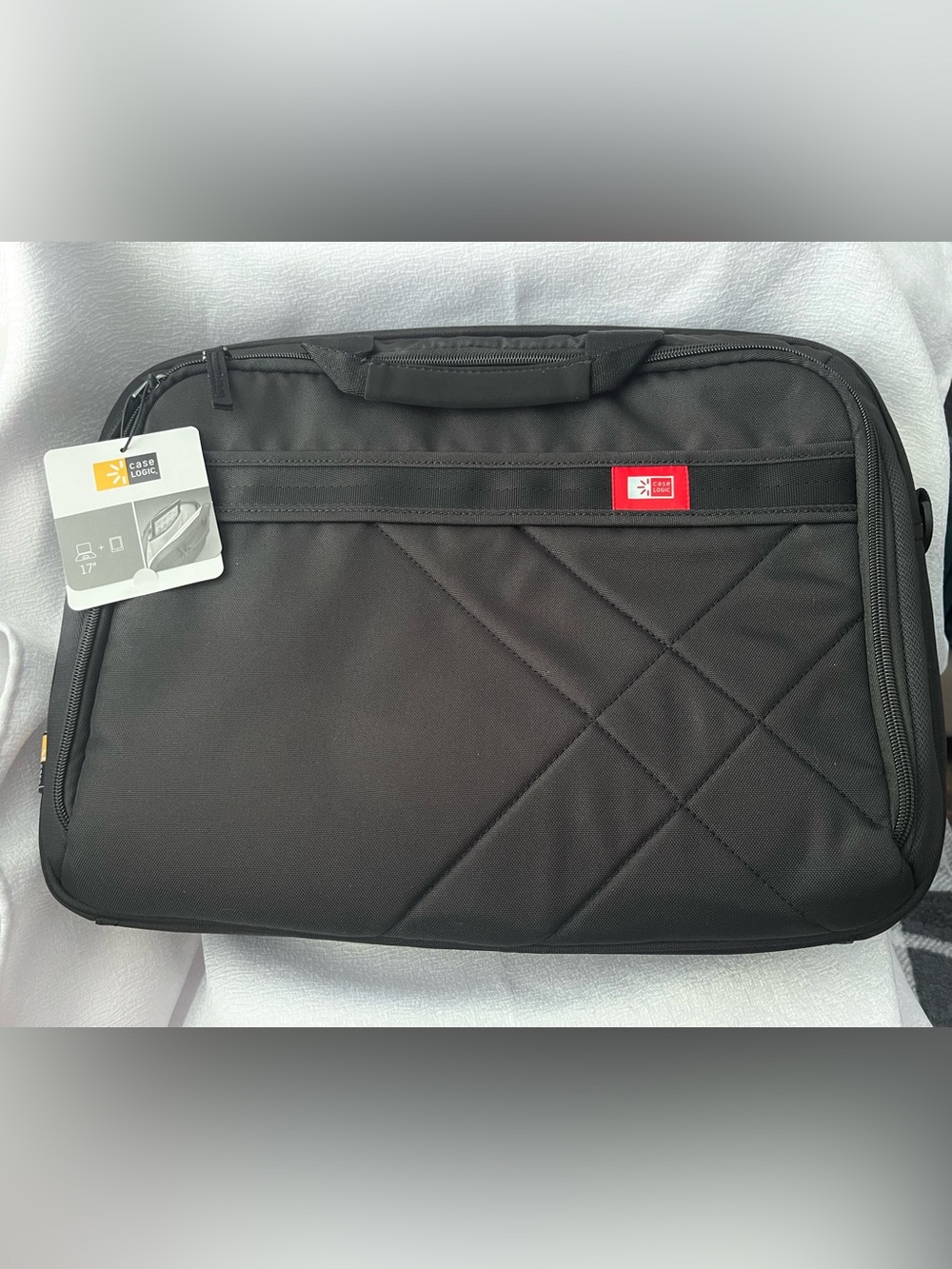 Case Logic Black Quilted Laptop Briefcase - Professional 15-17" Carry